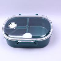 Fiambrera de tres rejillas para niños, contenedor de grado alimenticio de dibujos animados lindos, almuerzo de doble capa, Bento, Oficina - details 2