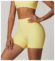 Pantalones cortos sólidos para mujer, pantalones cortos de Yoga para correr, Push Up, entrenamiento, gimnasio, pantalones cortos deportivos de cintura alta, mallas cortas, ropa de Yoga - details 9
