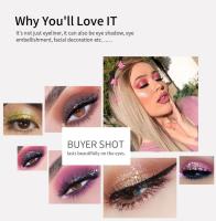 HANDAIYAN Juego de delineador de ojos líquido con lentejuelas deslumbrantes y brillantes de 12 colores, delineador de ojos colorido intenso metálico resistente al agua, de larga duración, ultrafino - details 5