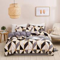 Juego de Ropa de Cama King Size Cómodo y Suave con Estampado Geométrico Moderno Juego de Edredón Doble para Parejas - details 7