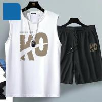 Ropa deportiva transpirable Harajuku para hombre, traje de baloncesto, pantalón corto informal, camiseta de manga corta y pantalones cortos, 2 piezas, verano 2025 - details 2