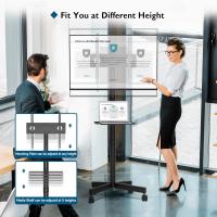 Soporte TV Ruedas para Televisión de 23 a 60 Pulgadas, Soporte TV Móvil con Estante para Portátil y Altura Ajustable, Carga Máx. 25 kg y VESA 400x400 mm - details 2