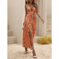 Nueva falda de mujer, estampada, sin espalda, de ence, con abertura - details 34