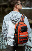 Mochila táctica para señuelos de pesca con soportes para caña, accesorios para cajas de peces grandes, para acampar al aire libre, senderismo, caza, bolso de hombro de viaje - details 5
