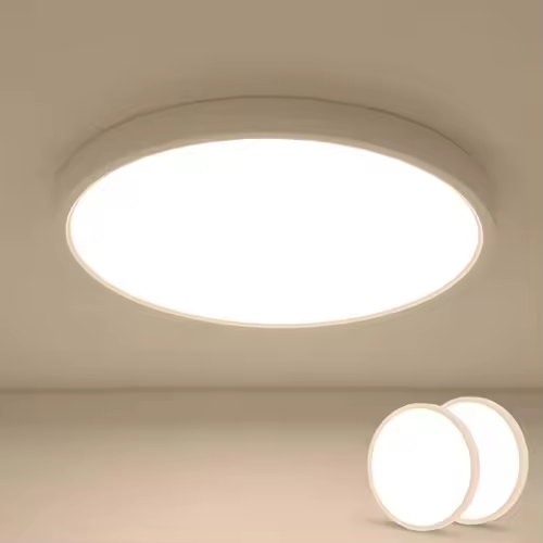 Goeco Luces LED modernas para baño 36W, luz neutra/blanca fría, diámetro de 40cm, IP44, eficiencia de energía Montaje semiflush - 1