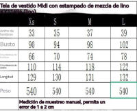 Vestido midi estampado BUNO para mujer con decoración de hebilla en el cuello para primavera/verano. Ropa casual para mujer. - details 0