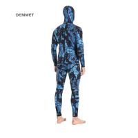 Traje de neopreno de camuflaje de 3mm con capucha de fisión de manga larga 2 piezas de neopreno sumergible para hombres traje de buceo impermeable que mantiene el calor - details 13