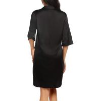 Camisón de satén con botones para mujer, camisón de seda con manga 3/4 - details 2