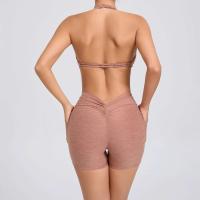 Traje de entrenamiento de gimnasia reforzado deportivo para mujer, ropa deportiva para mujer, traje de yoga rosa, verde y rojo 2024 - details 28