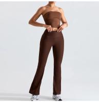 Pantalones de Yoga con Campana de Bollo Set Cintura Elástica Deportes Ajustados Pantalones de Gimnasio de Cintura Alta Estilo Slim Material de Nailon Temporada de Otoño/Invierno - details 13