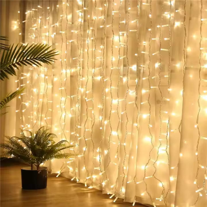 Guirnalda de luces LED de Navidad, decoración de ventanas, hogar, fiest, 9x3/12x2m - 1