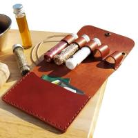 Juego de botellas para exteriores, bolsa de condimentos de cuero plegable portátil, impermeable, gran capacidad, - details 3
