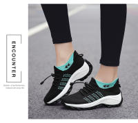 Zapatos para caminar de marca para mujer, zapatillas de deporte con calcetines de punto transpirables, zapatos cómodos para lactancia, zapatos deportivos con plataforma informales - details 10