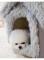 Perrera mediana para perro, casa de interior suave y cómoda para cachorros, cama extraíble para perros pequeños, cueva cálida para invierno, esterilla portátil para dormir para mascotas - details 2