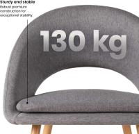 Pack de 2 sillas Acolchadas y tapizadas en Tela para salón, Comedor o Dormitorio - details 25