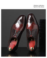 Brock en relieve oxfords zapatos de cuero para hombre - details 7