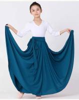 Falda Flamenco para niña, española, vesti largo danza del vientre, oscilante grande, falda gitana rendimiento de Color - details 15