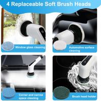Cepillo limpieza hogar,Fregadora Giratoria Eléctrico con 8 Cabezas de Cepillos Reemplazables,Mopa Fregadora para Bañera y Azulejo - details 12
