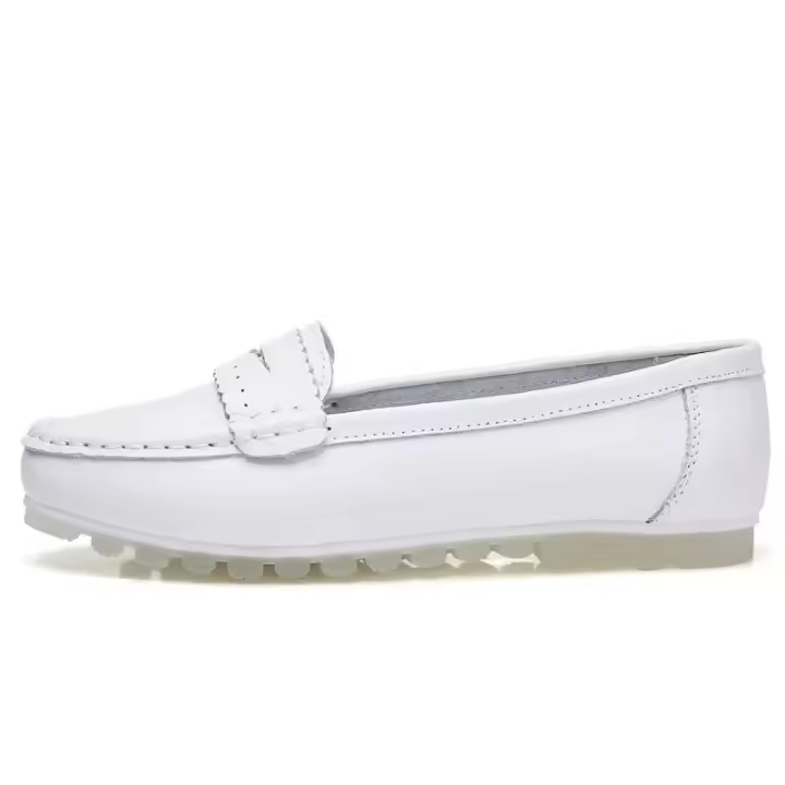 Zapatos de moda con parte superior plana y de cuero suave, zapatillas ligeras para mujer - 1