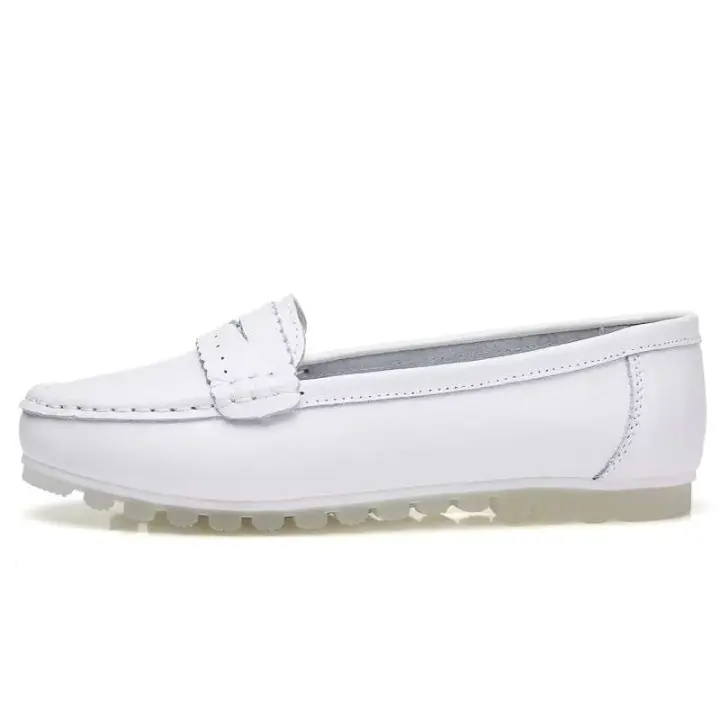 Zapatos de moda con parte superior plana y de cuero suave, zapatillas ligeras para mujer - 1