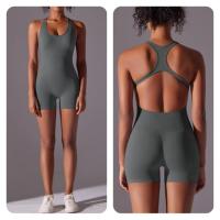 s Pantalones cortos de mujer, deportes sin mangas para mujer, yoga de verano, trajes de gimnasio y fiesta - details 12