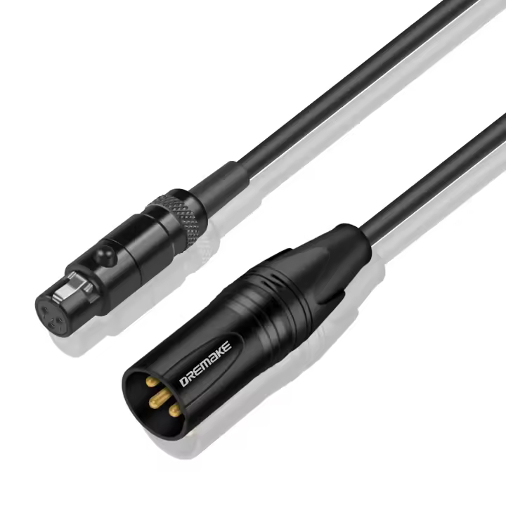 Cable Adaptador DREMAKE XLR Mini XLR a XLR para Cámara Certificado CE - 1