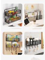 Estante de especias de material montado en la pared no perforado para cocina, estante para fregadero de platos de cocina - details 8