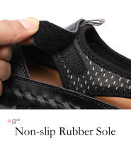 Sandalias planas informales de cuero genuino para hombre, calzado de playa romano, zapatillas de deporte masculinas, zapatos de cuña baja, talla grande 38-48, novedad de verano - details 6