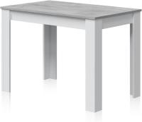 Mesa Auxiliar Fija Estilo Cocina o Comedor Acabado Blanco Artik y Cemento Modelo Cloe - details 4