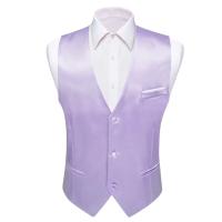 Chaleco de satén de seda sólida para hombre, chaqueta Formal sin mangas, color rojo liso, Tops informales para bodas y negocios, de diseñador, - details 16