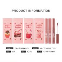 Tinte Labial Natural,Barra de Labios, conjunto de 3 esmaltes de Labios mate de terciopelo, Brillo de Labios Femenino Antiadherente, Color Nude - details 1