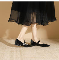 Zapatos planos de tacón bajo con punta de diamantes de imitación, zapatos de mujer - details 9