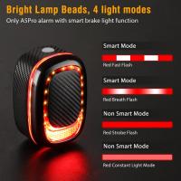 Alarma de Vibración para Bicicleta Sectyme Luz de Bicicleta Impermeable con Carga USB Sensor de Freno Antirrobo - details 2