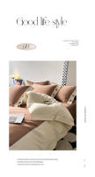 Ropa de cama de algodón de fibra larga, juego de empalme de dos colores, cuatro piezas, Simple y a la moda, novedad de 2023 - details 1