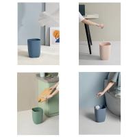 Cubo de basura de plástico para baño, papelera pequeña para oficina, papelera moderna para dormitorio, sala de estar, color rosa - details 9