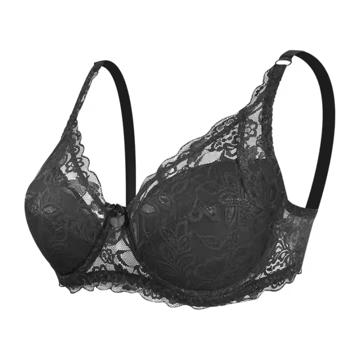 de talla grande, C, D Copa Sujetador de encaje Push Up Sexy mujeres ropa interior Bralette Top ropa damas ropa interior - 1