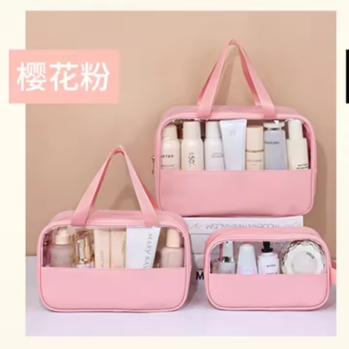 Bolsa de Cosméticos de Viaje Portátil para Mujer Bolsa de Maquillaje Transparente - 1