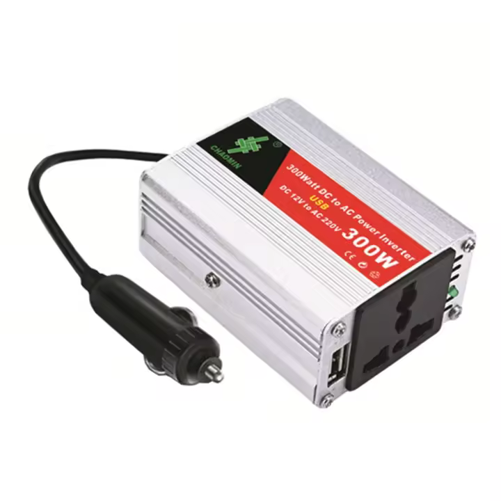 Inversor portátil de corriente para coche, transformador de 12 voltios a 220 voltios, 300w, adaptador Usb - 1
