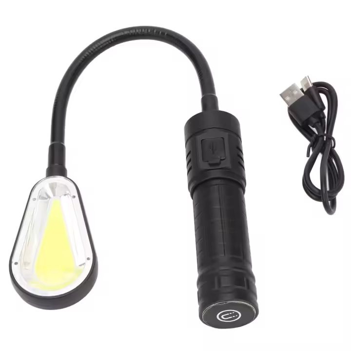 Manguera con zoom de carga LED tipo C, diseño magnético, luz de trabajo Flexible, multiusos, para acampar, herramientas hine - 1