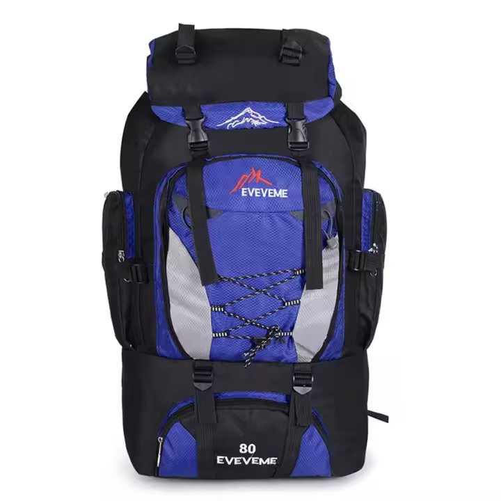 Mochila de senderismo impermeable para hombre, bolsa de equipaje de viaje para acampar, montañismo, escalada, accesorios al aire libre, 80L - 1