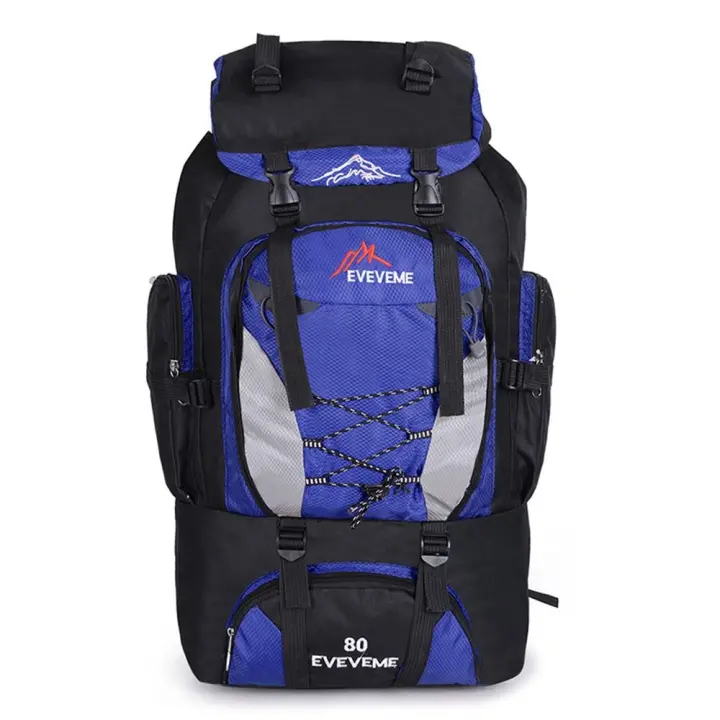Mochila de senderismo impermeable para hombre, bolsa de equipaje de viaje para acampar, montañismo, escalada, accesorios al aire libre, 80L - 1