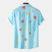 Camisa de manga corta para hombre, Camisa ajustada con estampado de flores fragmentadas, serie CS, primavera y verano, 2024 - details 37