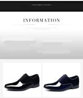 Nuevos zapatos británicos versátiles de talla grande para negocios formales cruzados con puntas brillantes de cuero para hombre - details 6