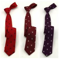 Corbata de Poliéster para Hombres Estilo Liso de 6cm con Nudo de Dibujo Animado de Calavera - details 0