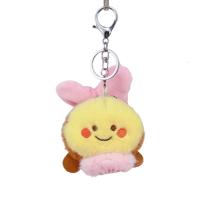 Lindo llavero de abeja de dibujos animados Kawaii llavero de dibujos animados bolsa de felpa adornos colgantes suave creativo muñeca con cordón regalos de cumpleaños - details 3