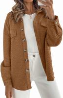 Chaqueta casual ligera con diamantes de color sólido Chaqueta Top de manga larga - details 11