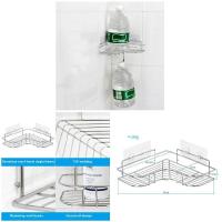 Estante de Ducha en Esquina Montado en la Pared Organizador de Baño de Acero Inoxidable Estante de Almacenamiento de Champú y Jabón Triangular - details 0
