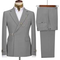 Traje de Hombre de Diseño Italiano Blazer Pantalón para Bodas y Fiestas Ajuste Delgado Moda 2025 - details 0