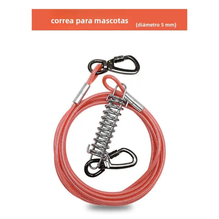 Correa de Tracción para Mascotas Acero Recubierto de Plástico Explosión Transfrontera - 1