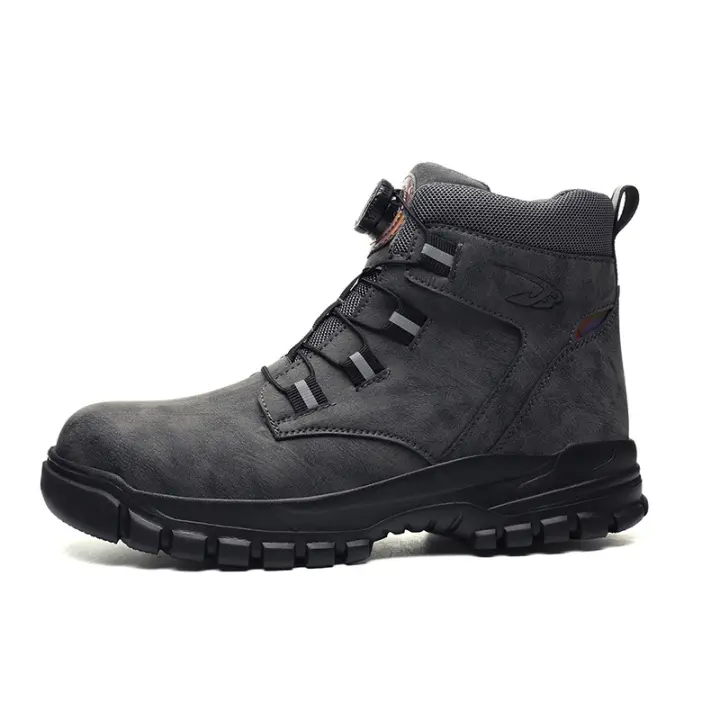 Zapatos de seguridad con punta de acero para hombre, botas de trabajo indestructibles, antigolpes, antipuñaladas - 1